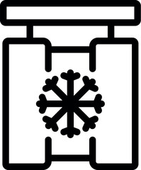 Sticker - Simple icon of an industrial freezer preserving food quality