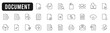 © tutti_frutti - Set of document related line icons. File, page, form, report, search, list etc. Editable stroke