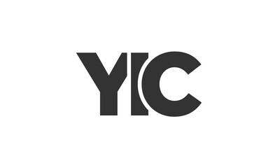 Poster - YIC logo design template with strong and modern bold text. Initial based vector logotype featuring simple and minimal typography. Trendy company identity.