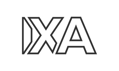 Poster - IXA logo design template with strong and modern bold text. Initial based vector logotype featuring simple and minimal typography. Trendy company identity.