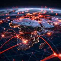 Aufkleber - Global Network Connections