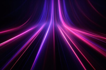 Poster - Vibrant neon futuristic light trails