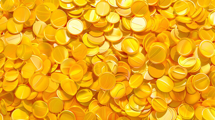 Wall Mural - yellow coins
