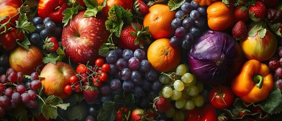 Wall Mural - Market the farm-to-table bounty with this close-up image