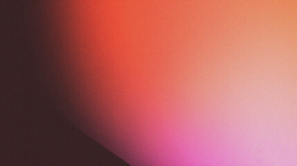 Grainy gradients texture as background in pink, orange and black, abstract shapes, modern art wallpaper