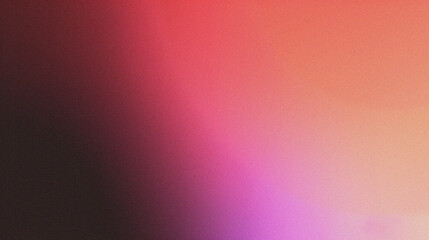 Grainy gradients texture as background in pink, orange and black, abstract shapes, modern art wallpaper