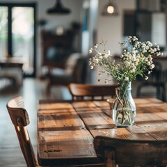 Sticker - Dinning room architecture furniture flower.