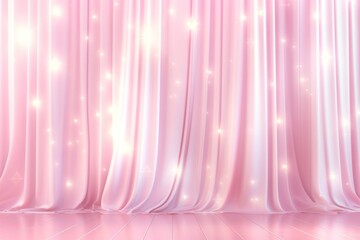 Sticker - Soft pastel light pink curtain backgrounds illuminated.