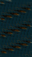 Poster - Dark Geometric Pattern with Subtle Golden Highlights

