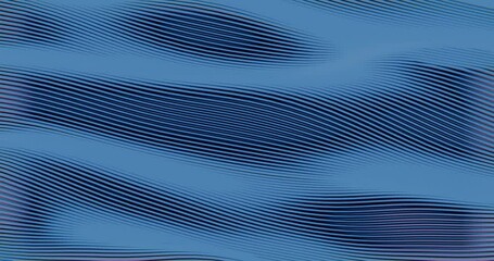 Poster - Abstract Wavy Line Pattern with Pink Neon Highlights

