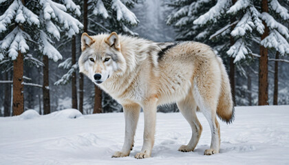  Wolf on snow