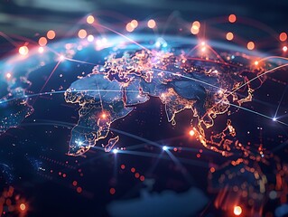 Aufkleber - Global Network Connections