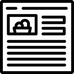 Poster - Black and white icon of an online newspaper article featuring potted plants and gardening