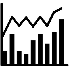 Wall Mural - Statistical Graph vector icon illustration of Business & Economy iconset.