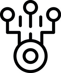 Poster - Data transferring from database icon with outline style, suitable for big data icon
