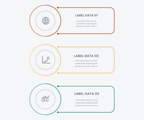 Poster - vertical timeline milestone infographic template banner with outline box and circle with arrow thin 