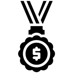 Poster - Tarnished Medal vector icon illustration of Corruption iconset.