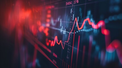 Poster - Statistics Digital financial data graphs for marketing business technology concepts or accounting analysis. AI generated