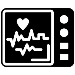 Sticker - ECG vector icon illustration of Lab iconset.