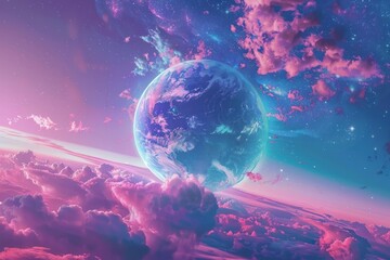 Canvas Print - Full earth astronomy universe planet.