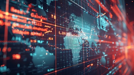 Fototapete - Visualize the impact of geopolitical events on your stocks with our detailed graph. Stay informed and make strategic decisions in a global market.