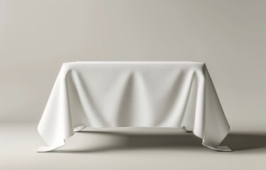 Aufkleber - Exhibition runner table advertising cloth banner or table cover. 3D render.