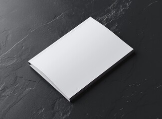 Poster - Mockup of a blank A4 hardcover book floating on gray background
