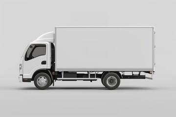Aufkleber - Truck with white cargo. 3D rendering
