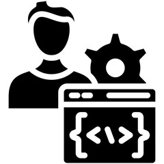 Poster - Programming Skills vector icon illustration of No Code iconset.