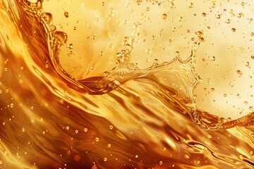 Abstract background of various liquid textures whisky rum cognac tea oil