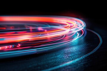 Aufkleber - Abstract neon light trails