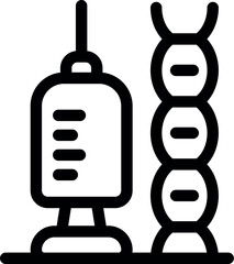 Poster - Medical syringe injecting into a dna structure representing gene therapy research and applications