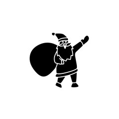 Wall Mural - Santa Claus silhouette icon