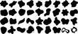 © Arafat - Abstract blob shape black silhouette vector icons, modern design, organic forms, artistic fluid shape elements, irregular objects