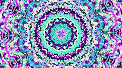 Aufkleber - 4k looped vintage yoga mandala spinning and zooming in