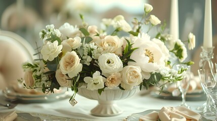 Poster - Floral arrangement for a wedding table