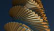 © Westend61 - 3D render of abstract design with metal stacks pattern