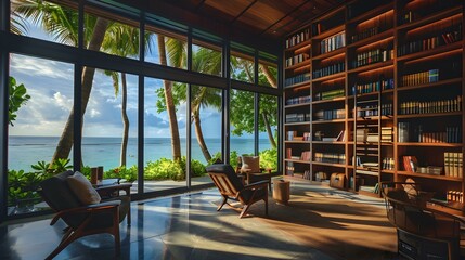 Poster - Library in a luxury hotel room image