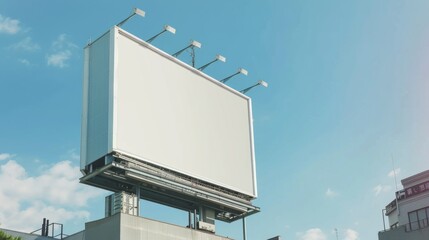 Blank Billboard Against a Blue Sky