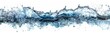 © Антон Сальников - A wide panorama with bubbles of fresh blue natural drink water on a white background with an isolated blue wave concept