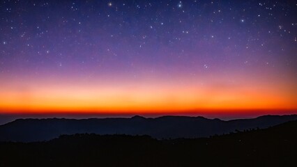 Wall Mural - lanscape night sky stars