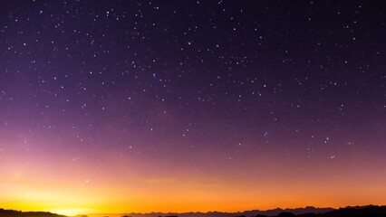 Wall Mural - lanscape night sky stars