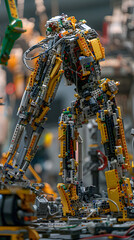 Poster - an assembly line built in that is falling apart
