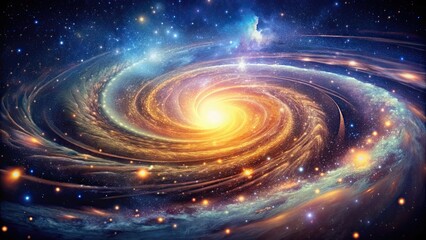 Wall Mural - swirling vortex of stars and galaxies, cosmic ballet of light and wonder , galaxy, stars, cosmic, vo