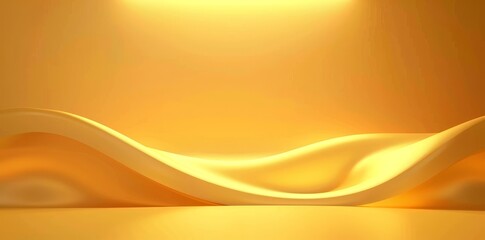 Poster - this is a yellow gradient background light template space wallpaper of an empty blurry product studi