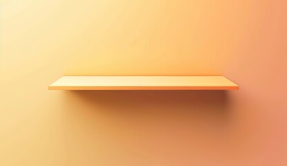 Poster - blank yellow 3d background with empty white product display backdrop or studio wall scene with color