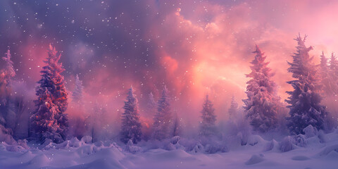 Poster - forest landscape nature winter