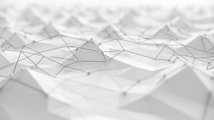 Poster - A labyrinth of geometric lines and dots symbolizing interconnected network nodes  AI generated illustration