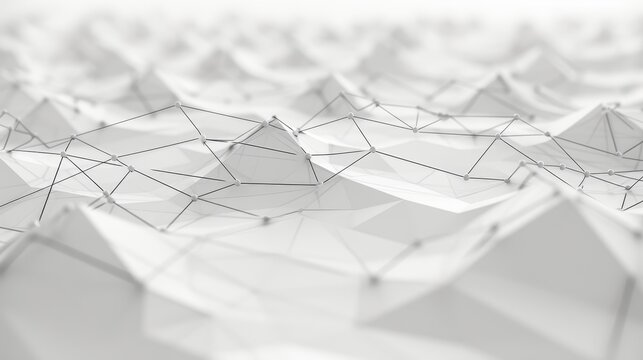 A labyrinth of geometric lines and dots symbolizing interconnected network nodes  AI generated illustration