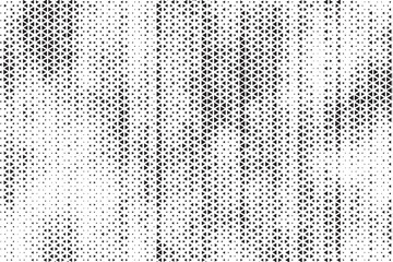 Fototapete - Halftone triangle abstract grunge background. Monochrome geometric vector pattern. Vector illustration.